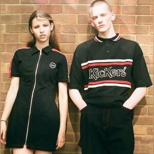 NWT Kickers Brand Front Zip Mini Dress…Size Large